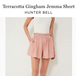 Hunter Bell Jemma Shorts in Terracotta Gingham